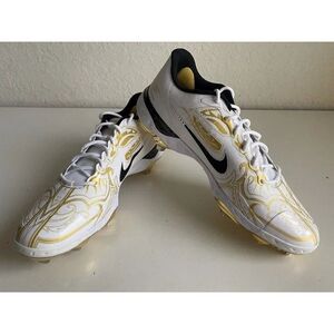 Nike Alpha Huarache Elite 3 Low PRM Gold Baseball Cleat CV3553-101 Men's Size 15
